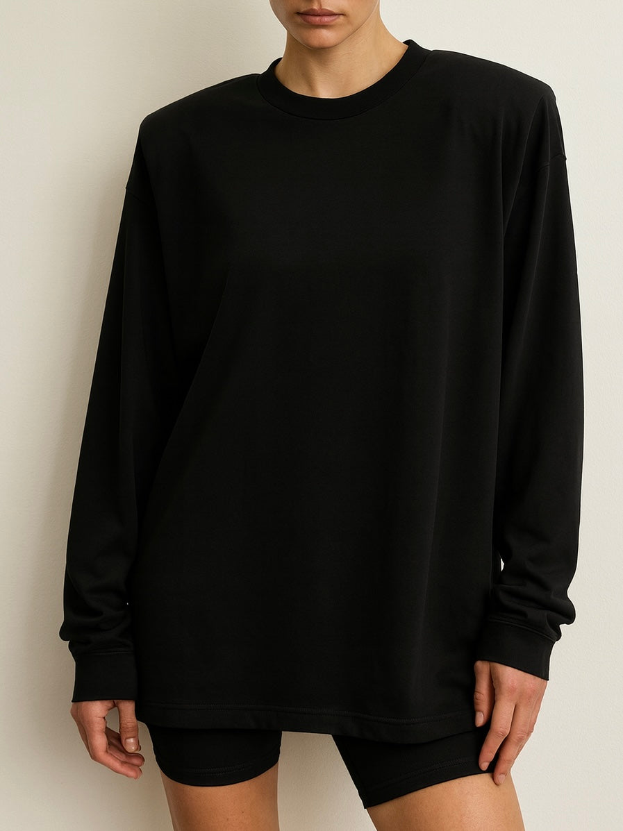 MAGLIA MANICA AMPIA CON SPALLE IMBOTTITE