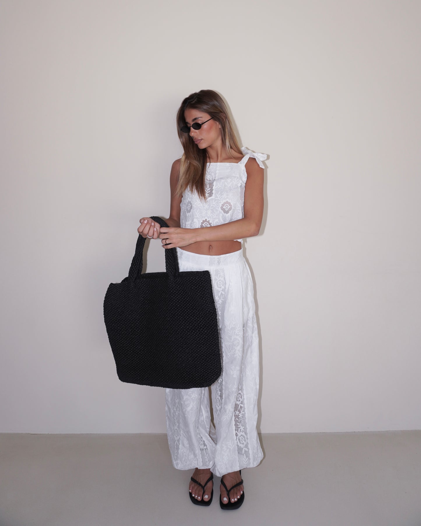 COMPLETO PANTALONE E TOP IN COTONE