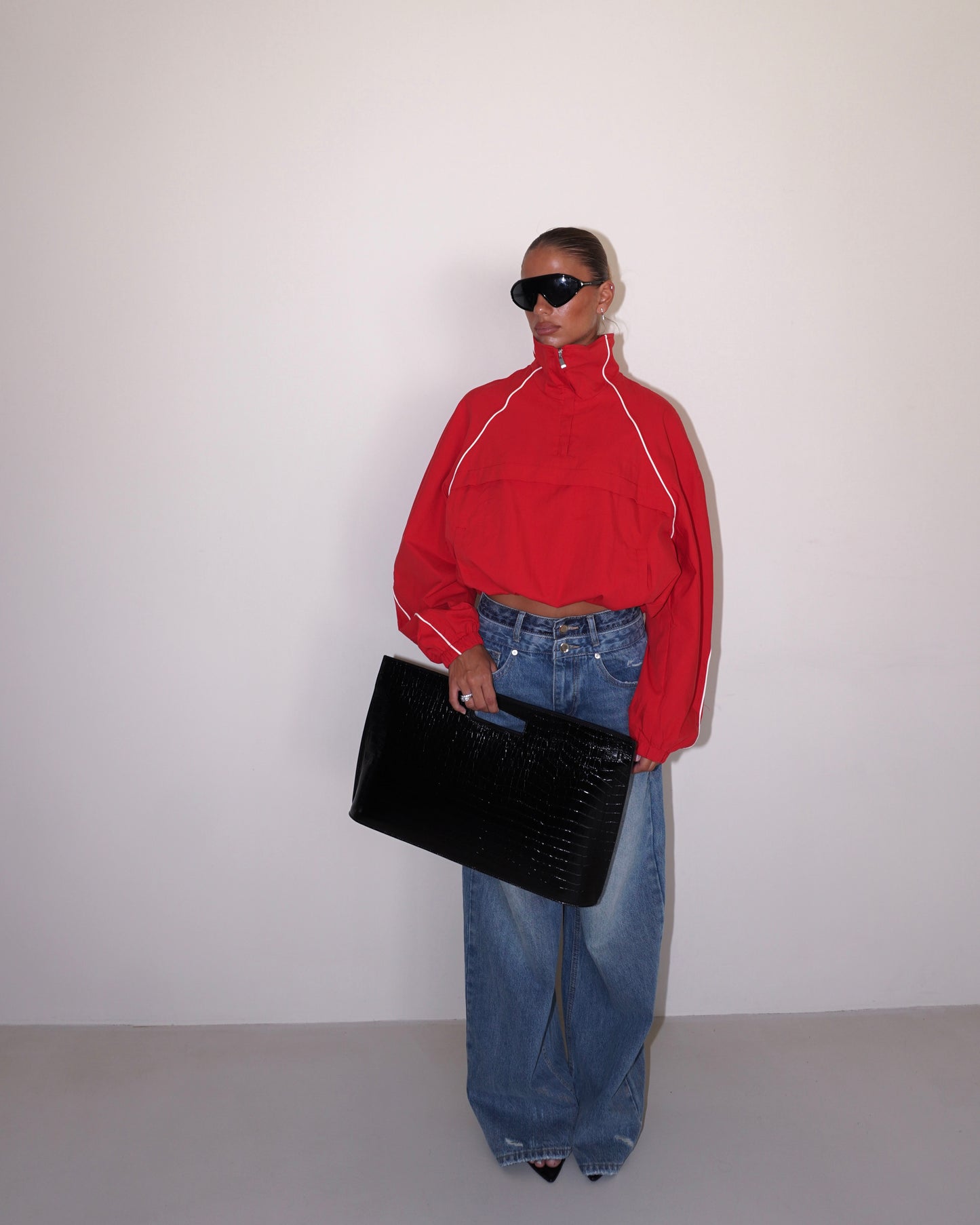 BOMBER LEGGERO CON MEZZA ZIP