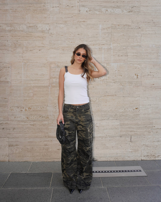 JEANS CARGO MILITARE