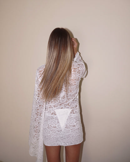 COORDINATO BIKINI E ABITO IN PIZZO