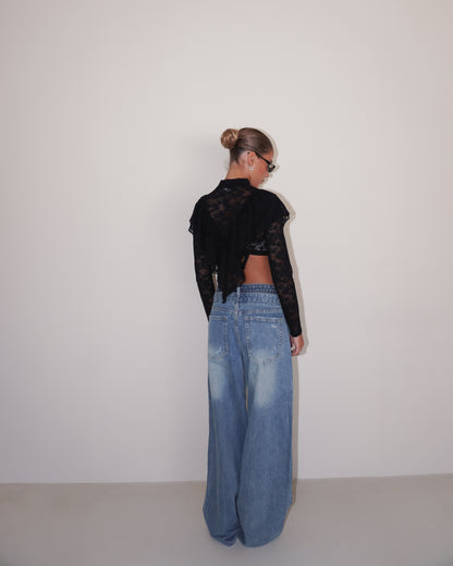JEANS GAMBA LARGA DOPPIA VITA