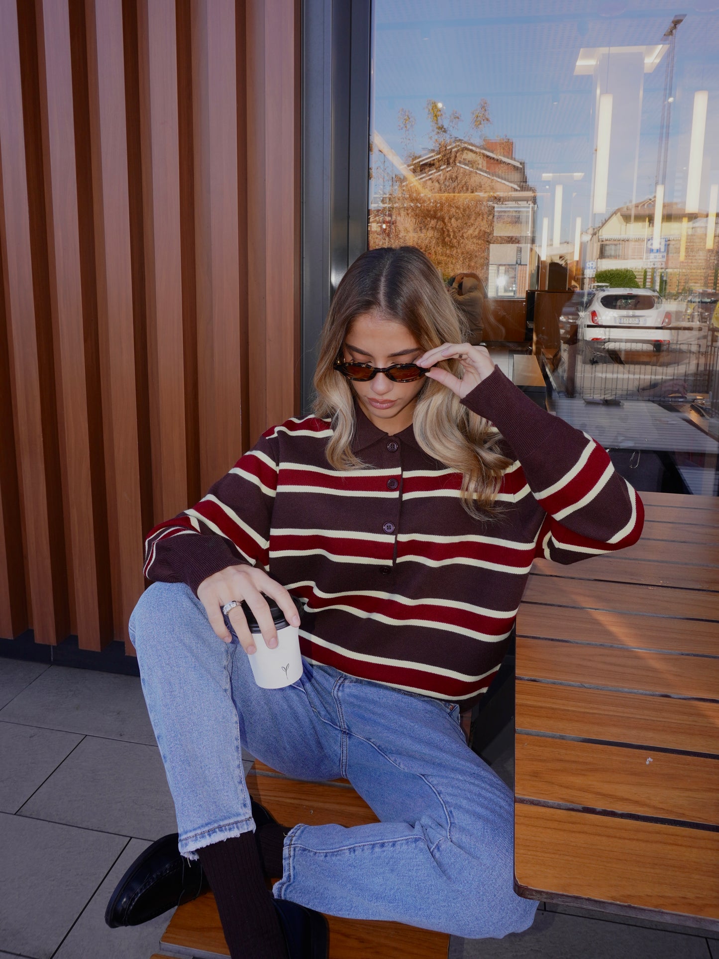 POLO OVERSIZE A RIGHE