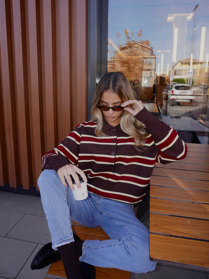 POLO OVERSIZE A RIGHE