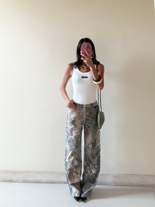 JEANS SFUMATO CON STRASS