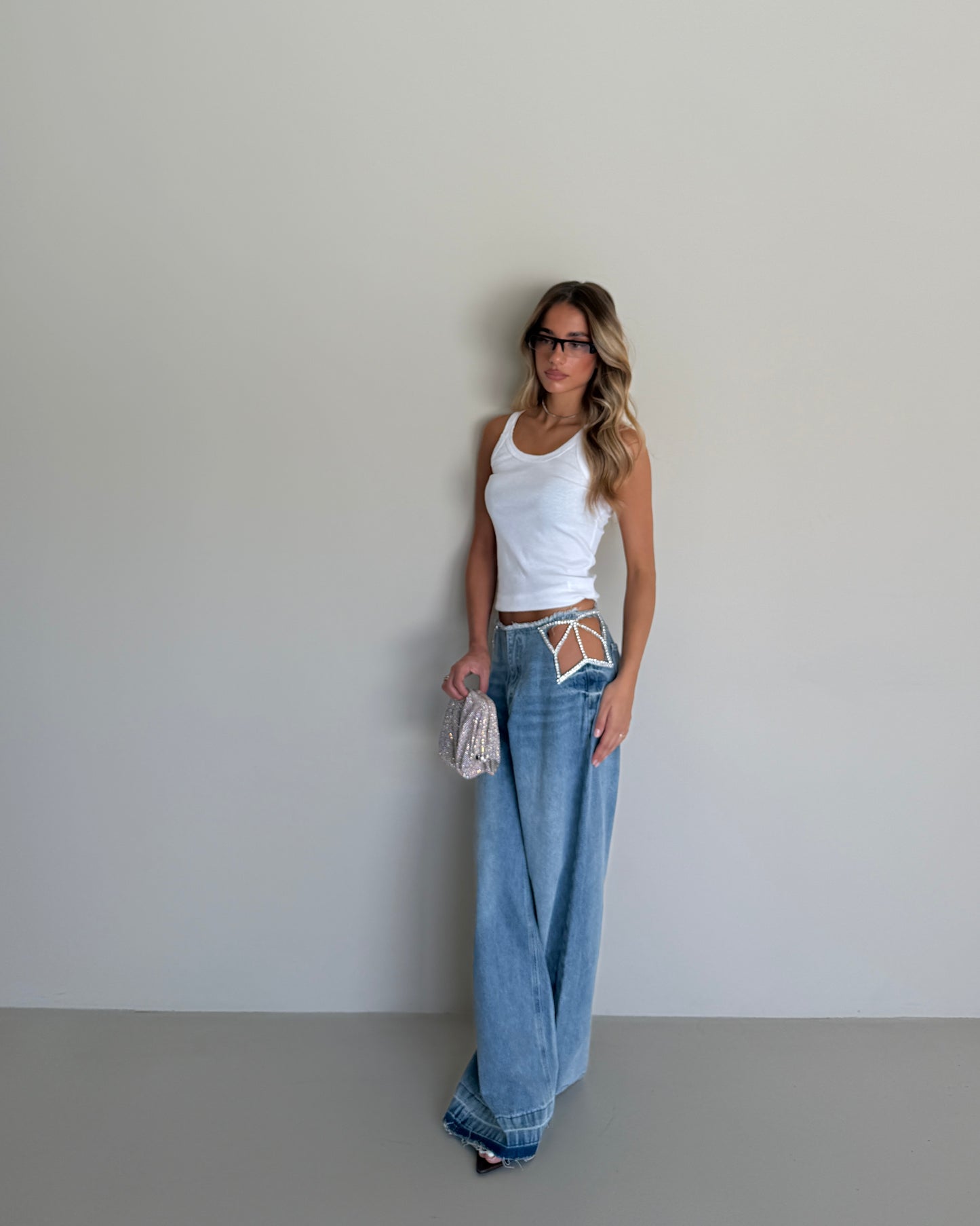 JEANS CON STELLA STRASS