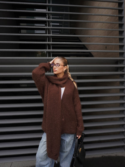 CARDIGAN CON SCIARPA LUMINA