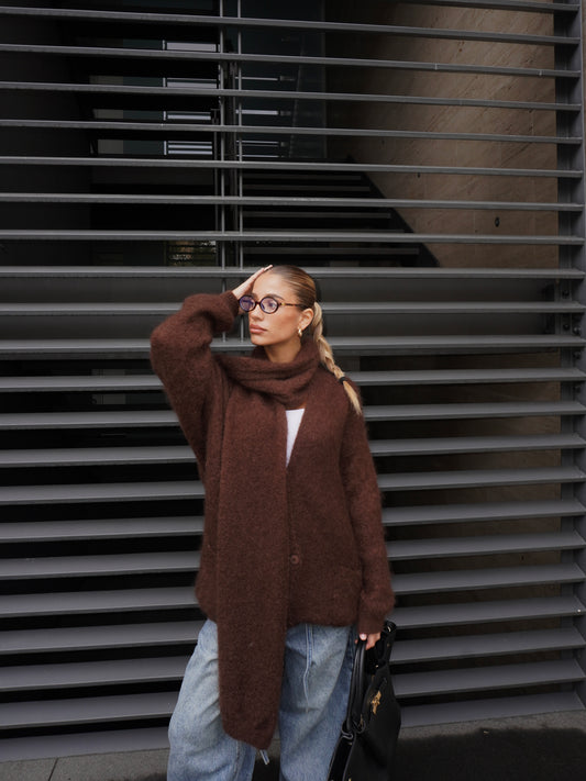 CARDIGAN CON SCIARPA LUMINA