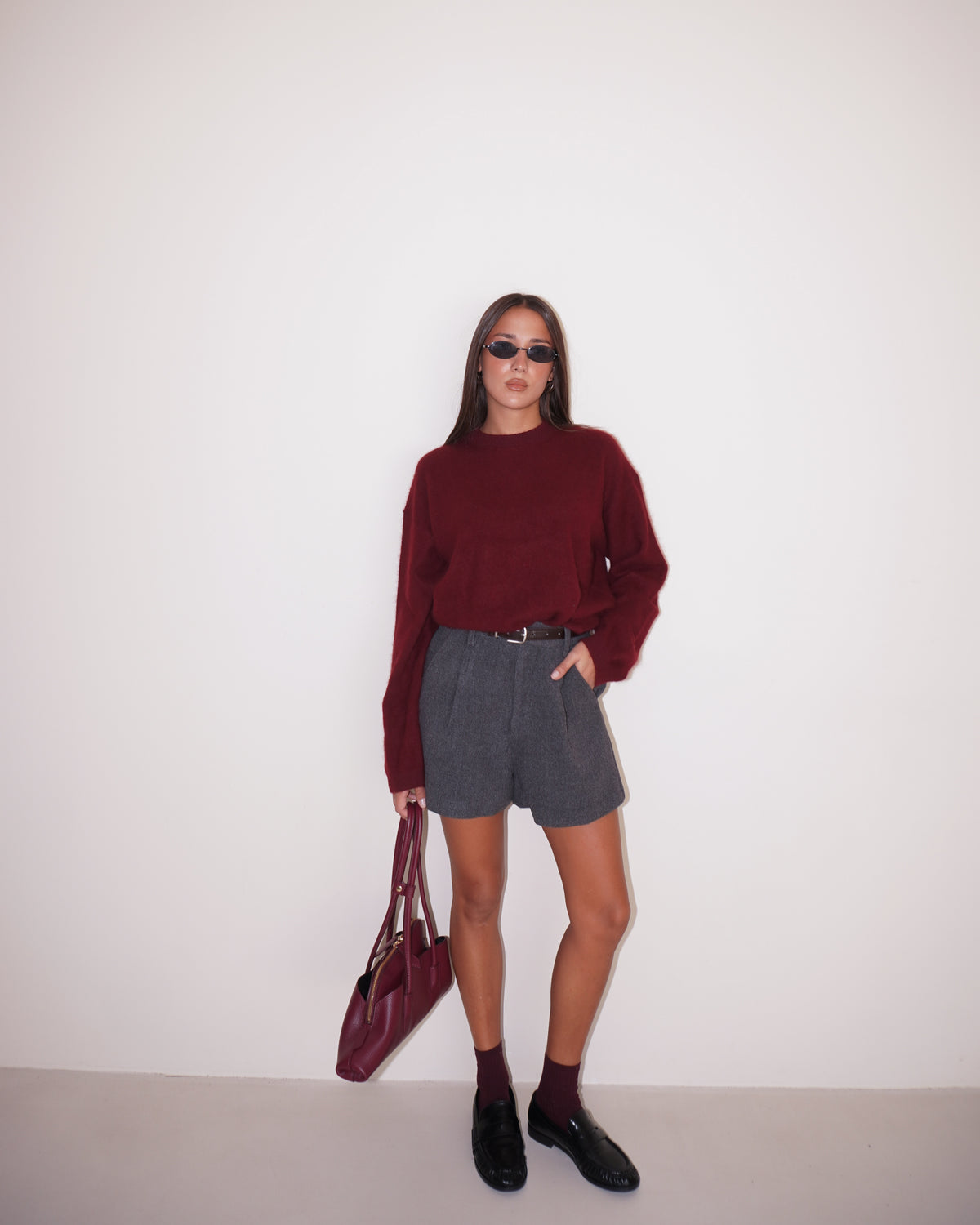 SHORTS IN COTONE CON CINTURA