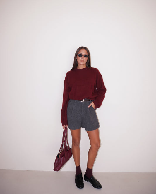 SHORTS IN COTONE CON CINTURA