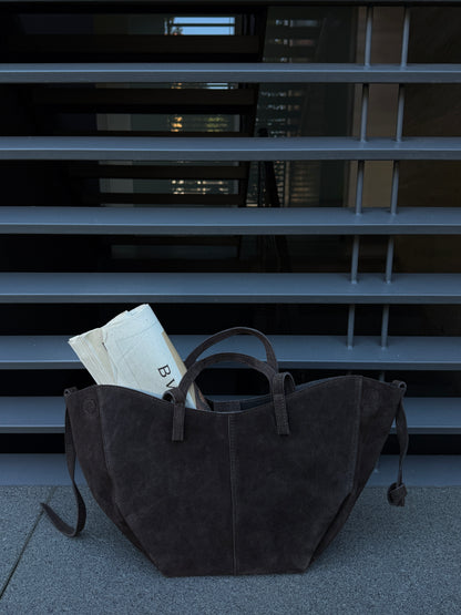 BORSA TOTE SUEDE IN VERA PELLE