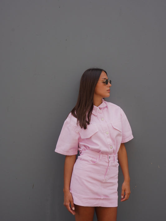 COMPLETO CAMICIA E GONNA DENIM