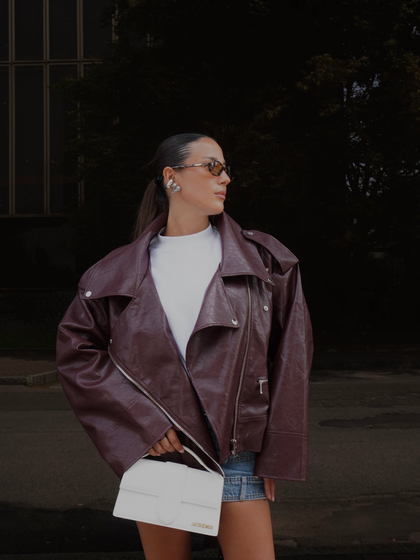 BIKER IN ECOPELLE MARTELLATA