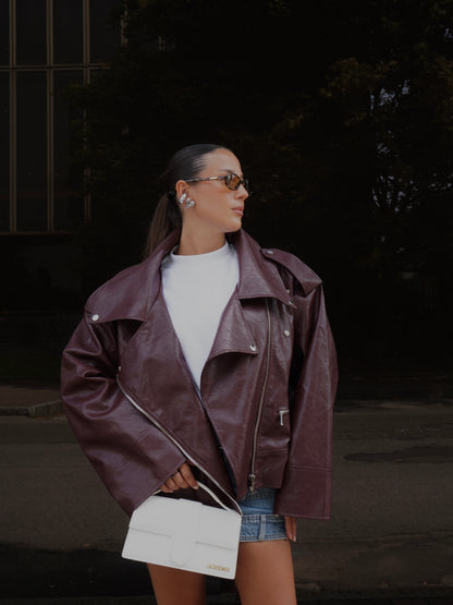 BIKER IN ECOPELLE MARTELLATA