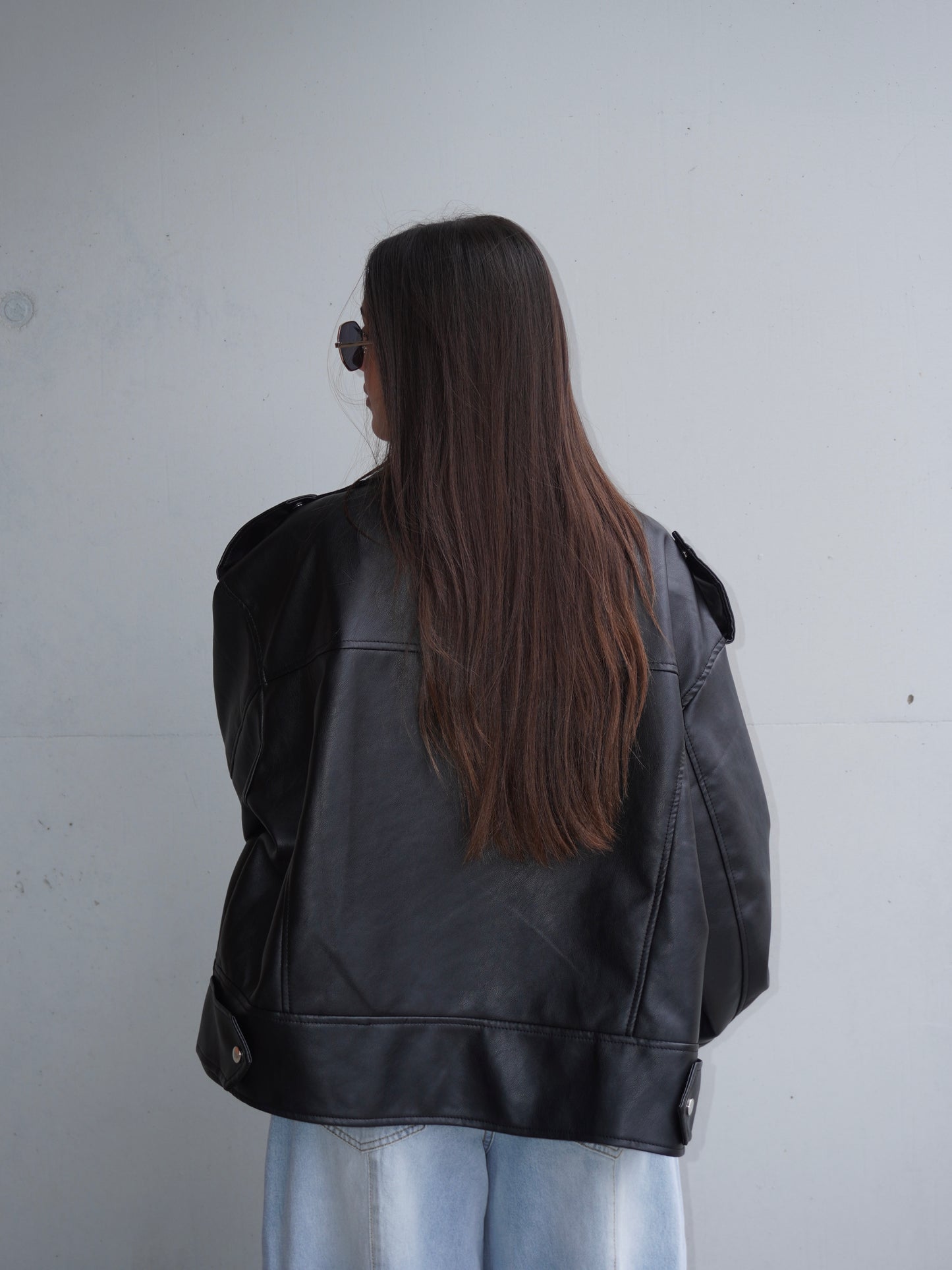 BIKER ECOPELLE OVERSIZE