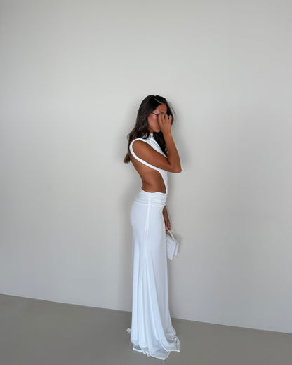 ABITO LUNGO SMANICATO CON CUT-OUT