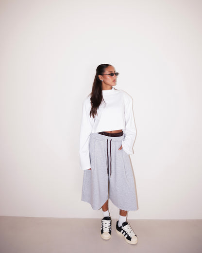 T-SHIRT CROP SPALLINE IMBOTTITE