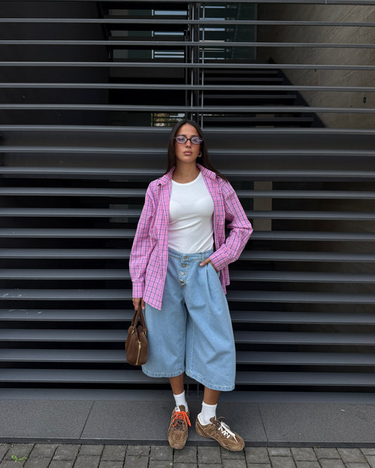 BERMUDA IN DENIM CON BOTTONI