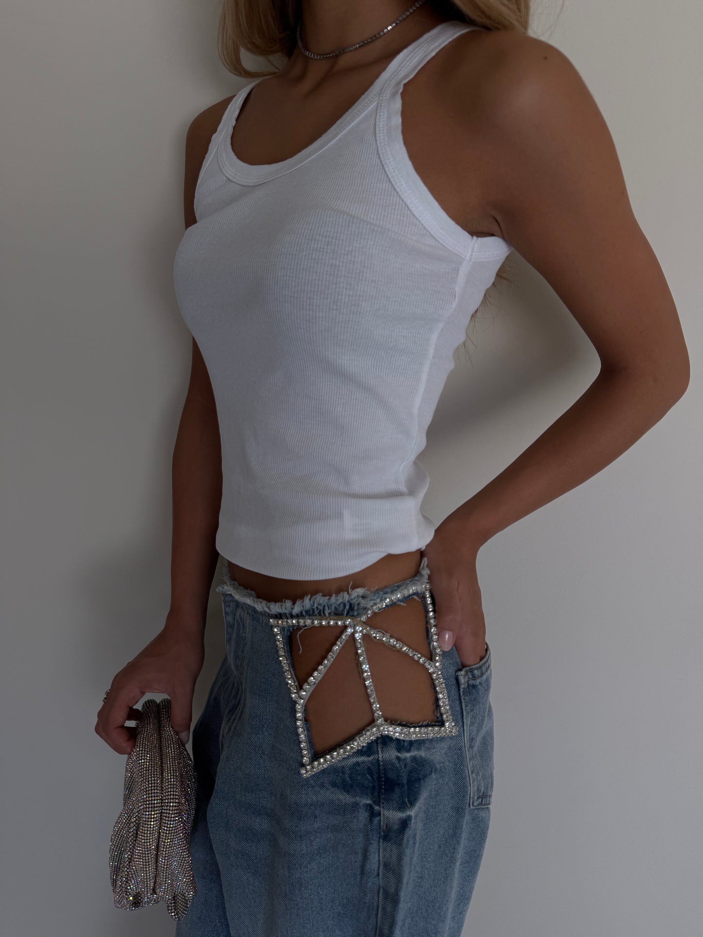 JEANS CON STELLA STRASS