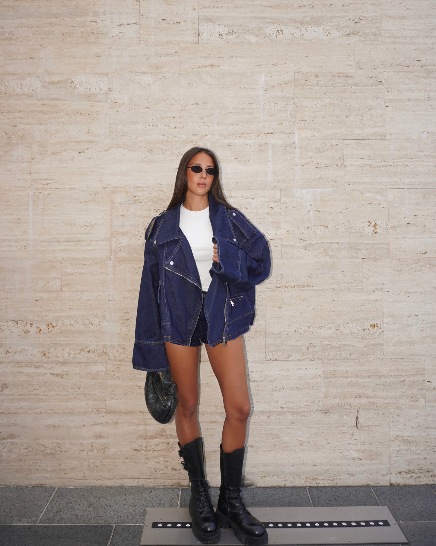 GIACCA BIKER IN DENIM