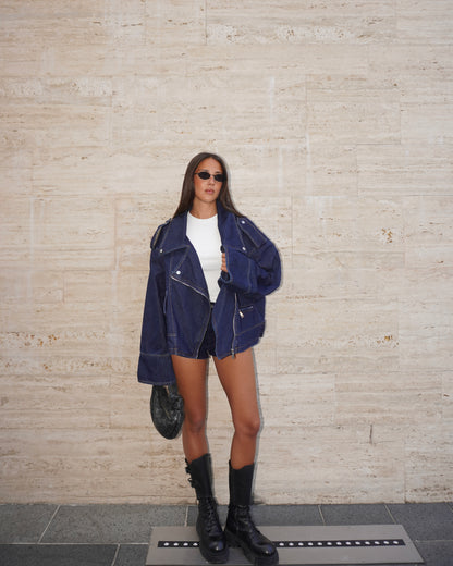 GIACCA BIKER IN DENIM