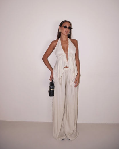 COMPLETO TOP E PANTALONE CON BORCHIE