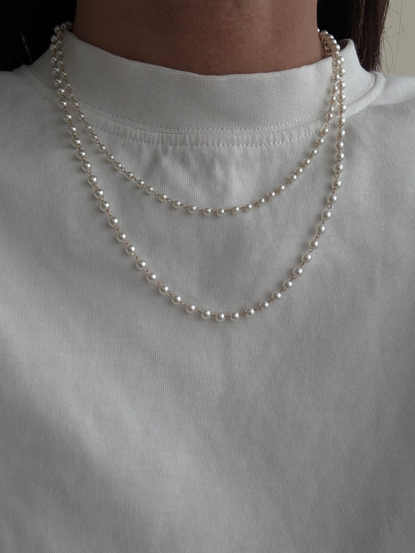 COLLANA DOPPIA CON PERLINE
