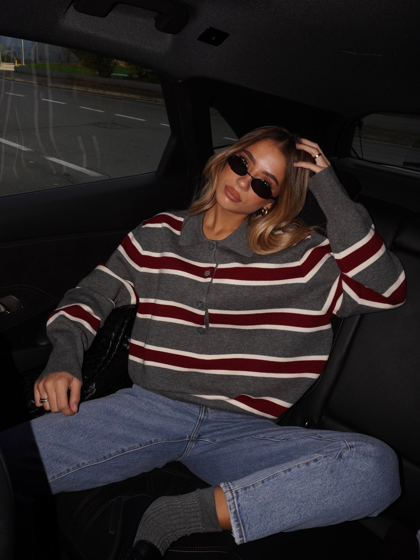 POLO OVERSIZE A RIGHE