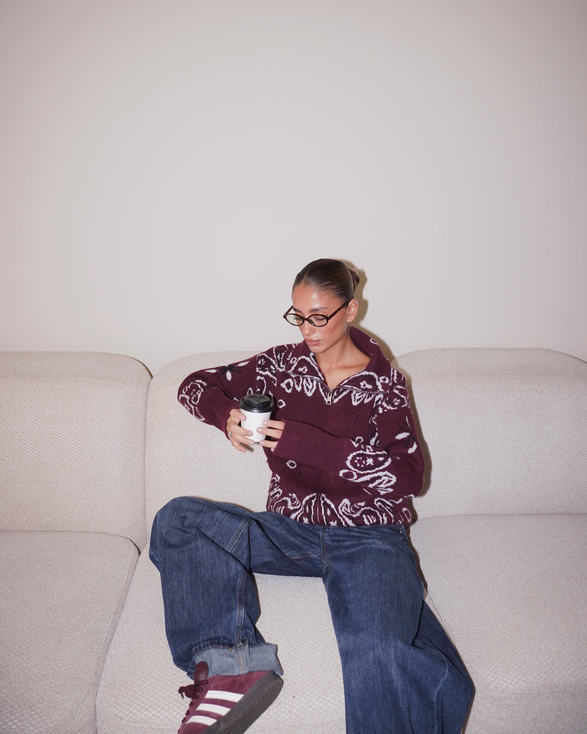 PULLOVER CON ZIP FANTASIA BANDANA