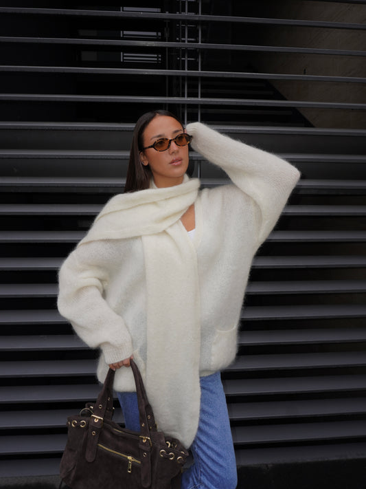 CARDIGAN CON SCIARPA LUMINA