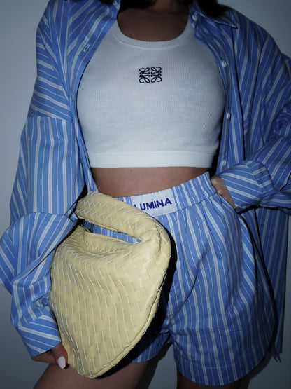 SHORTS A RIGHE CON LOGO