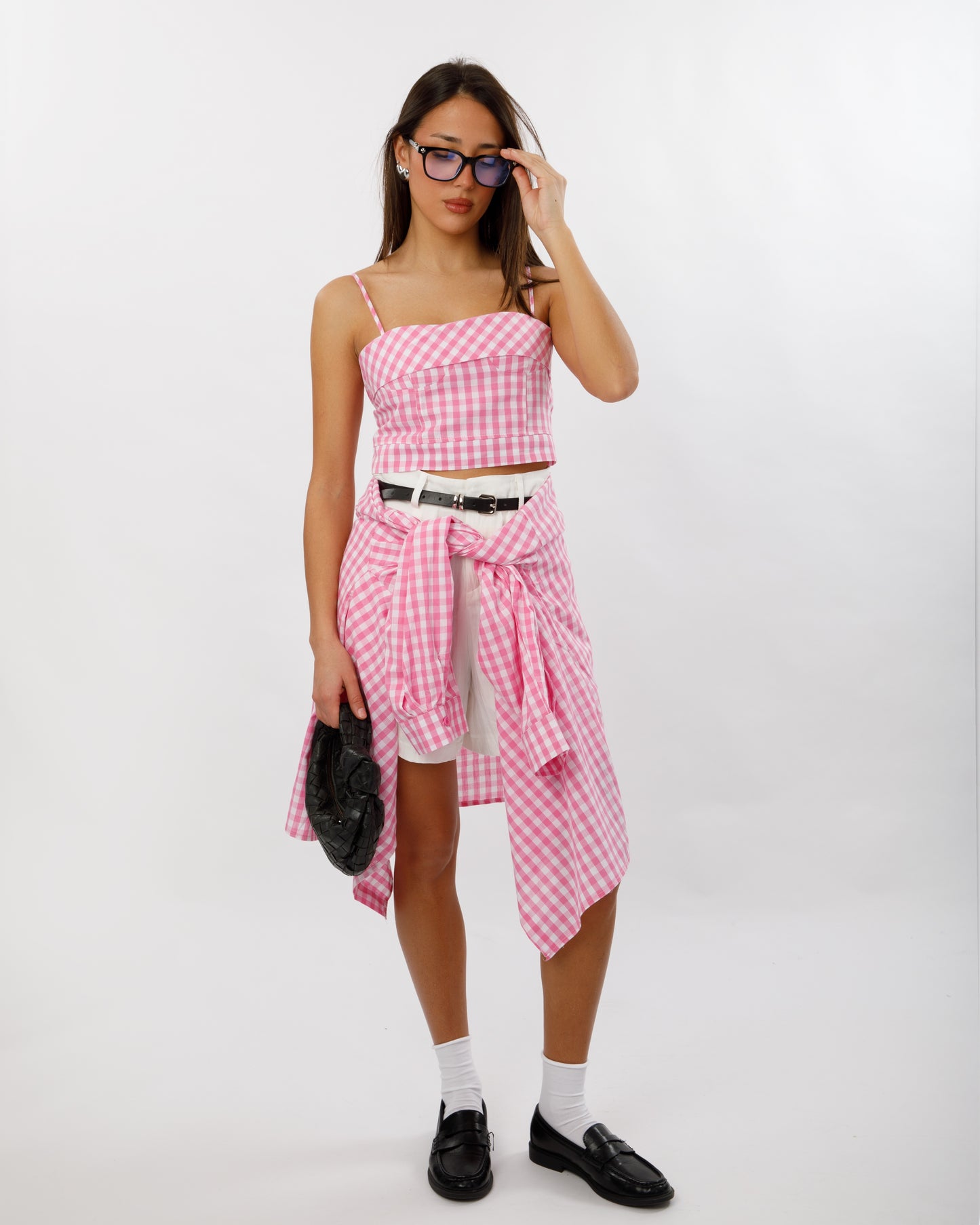 SET TOP E CAMICIA A QUADRI