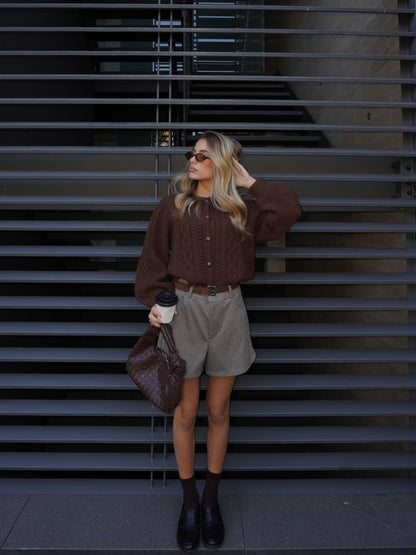 CARDIGAN CROP IN MAGLIA