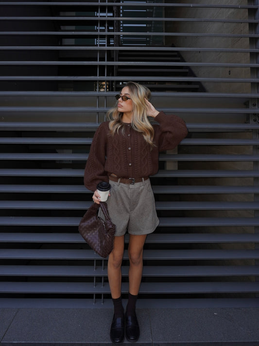 CARDIGAN CROP IN MAGLIA