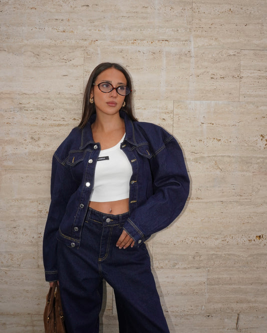 GIACCA IN DENIN CON MANICA AMPIA