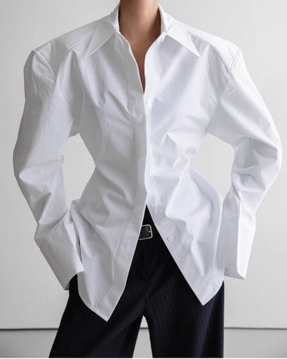 CAMICIA CON SPALLE IMBOTTITE