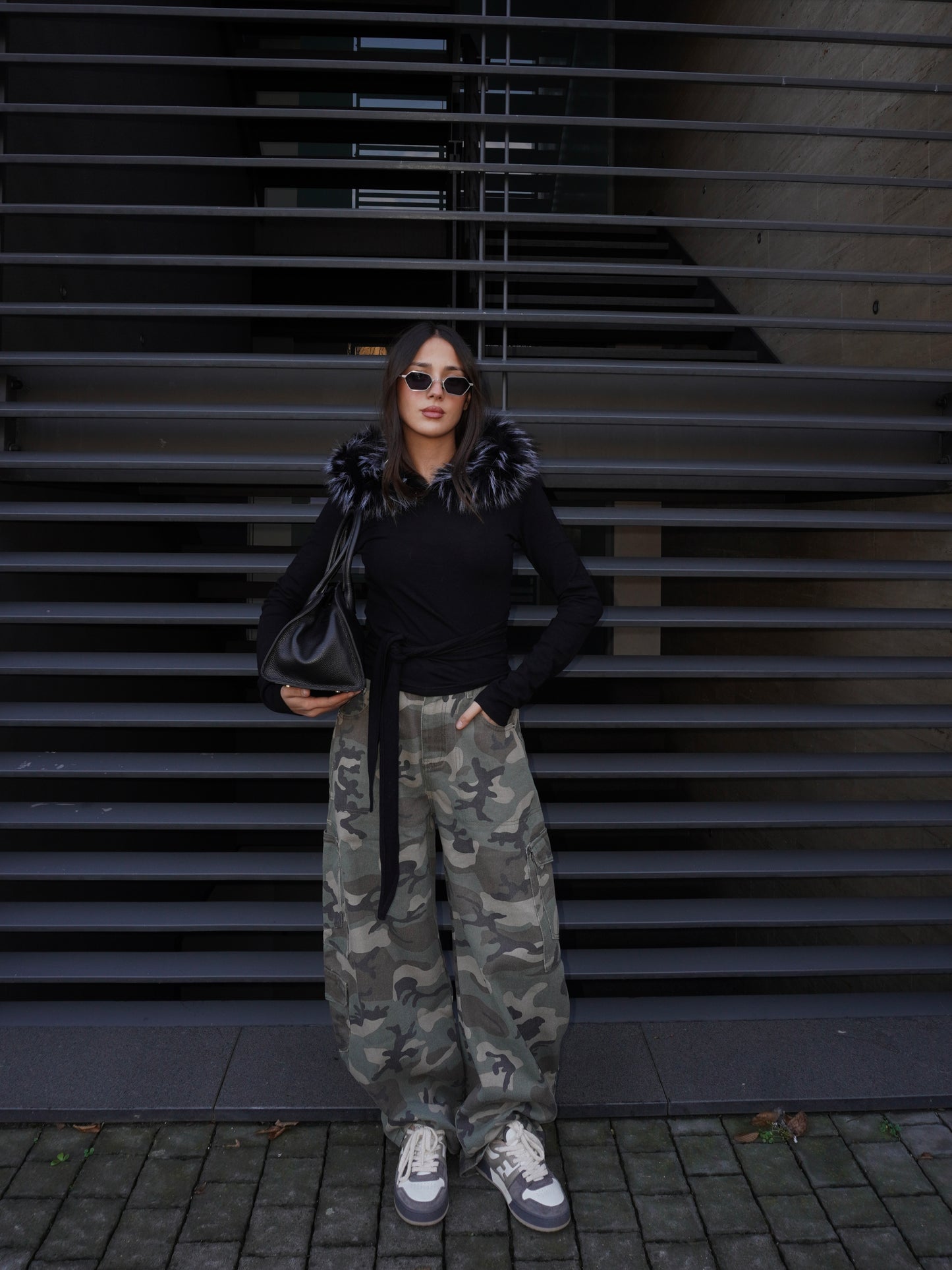 JEANS BAGGY MILITARE