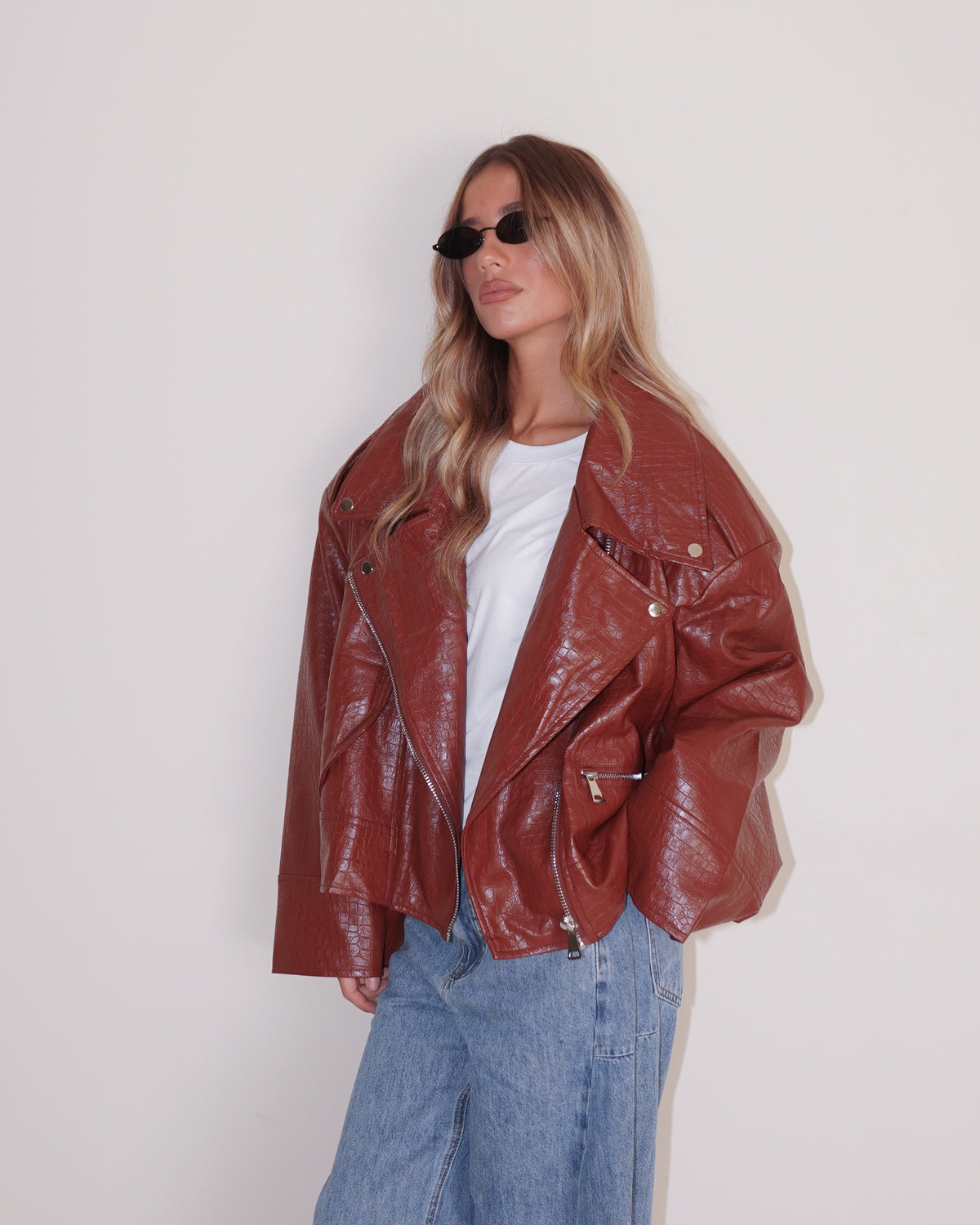GIACCA BIKER STAMPA COCCO