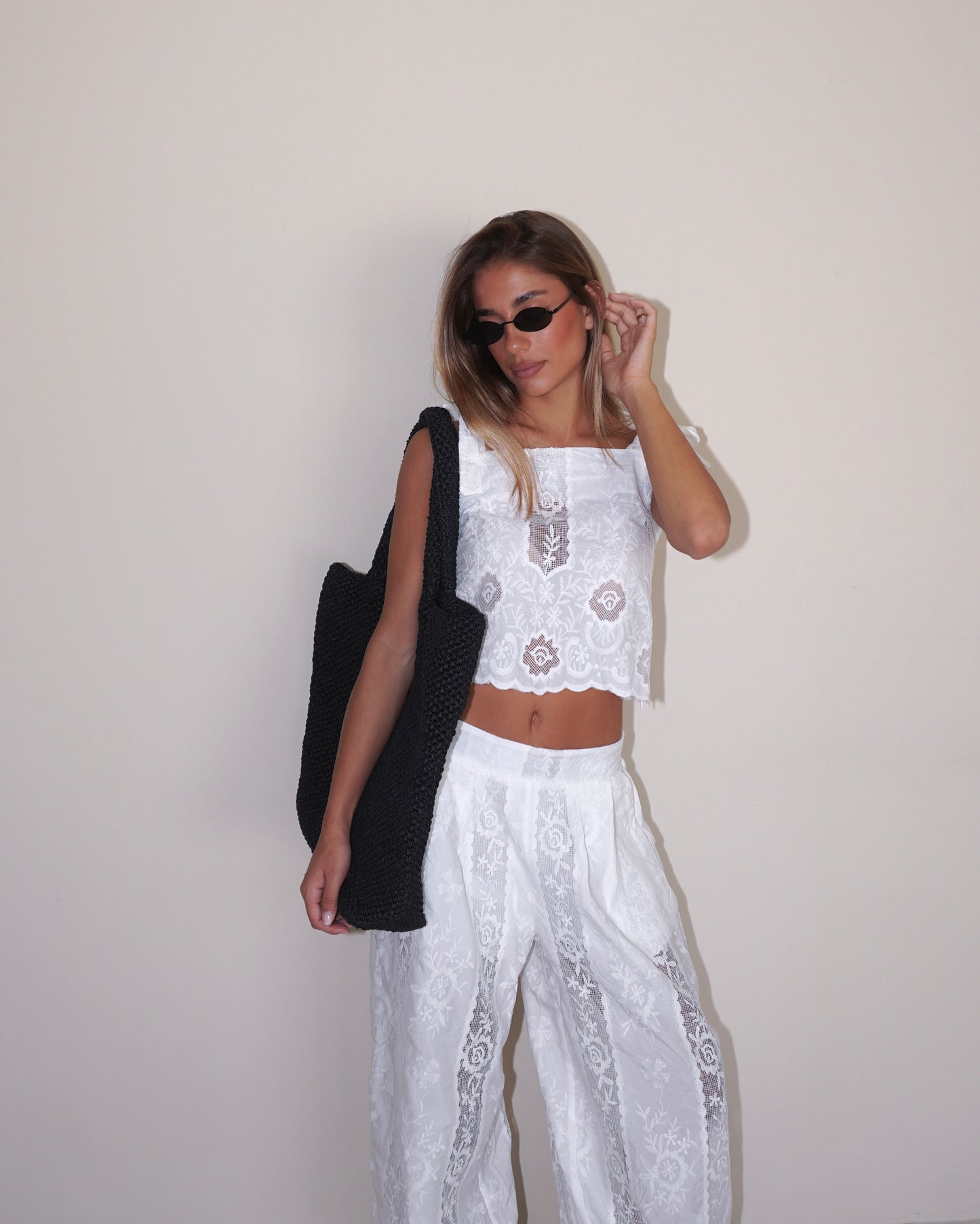COMPLETO PANTALONE E TOP IN COTONE