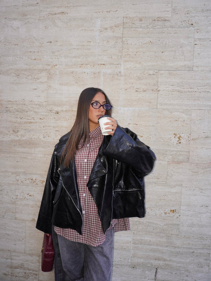 BIKER IN ECOPELLE MARTELLATA