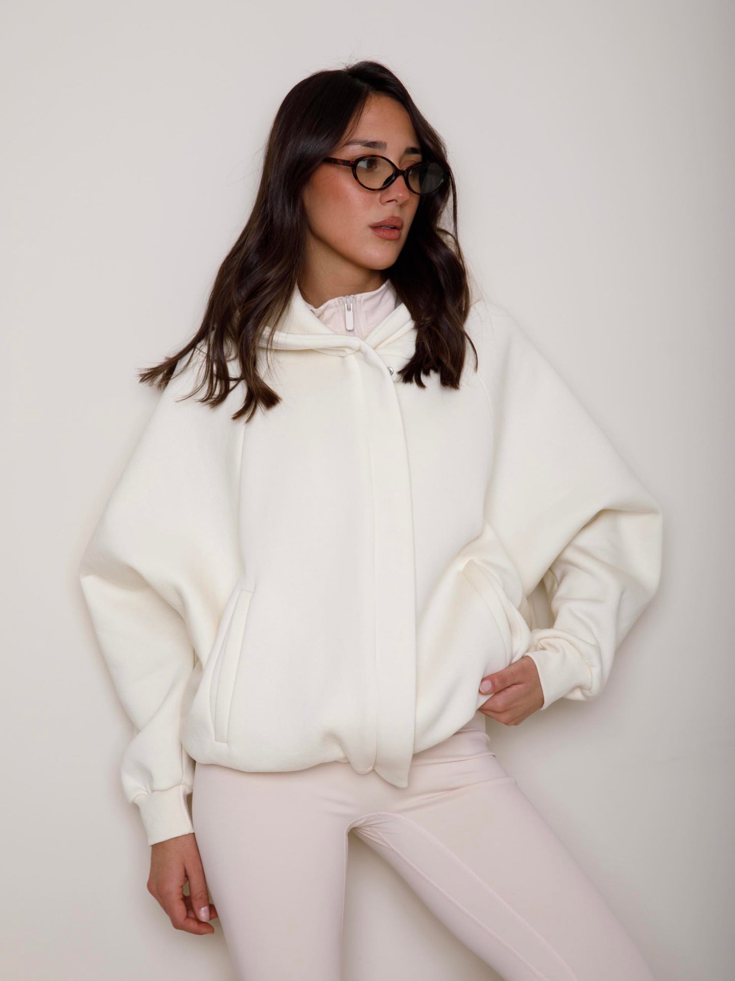 FELPA CON CAPPUCCIO  LUMINA