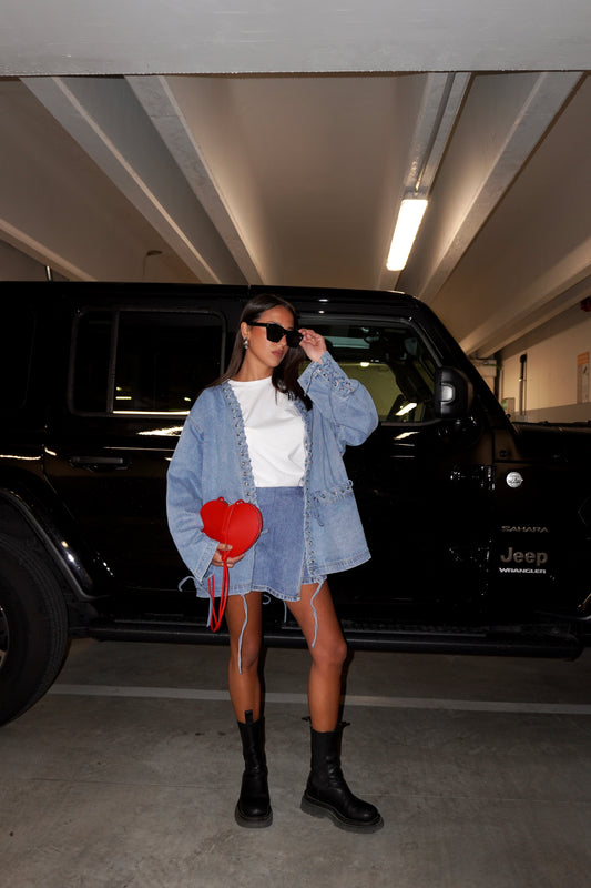 GIACCA IN DENIM STRINGATA