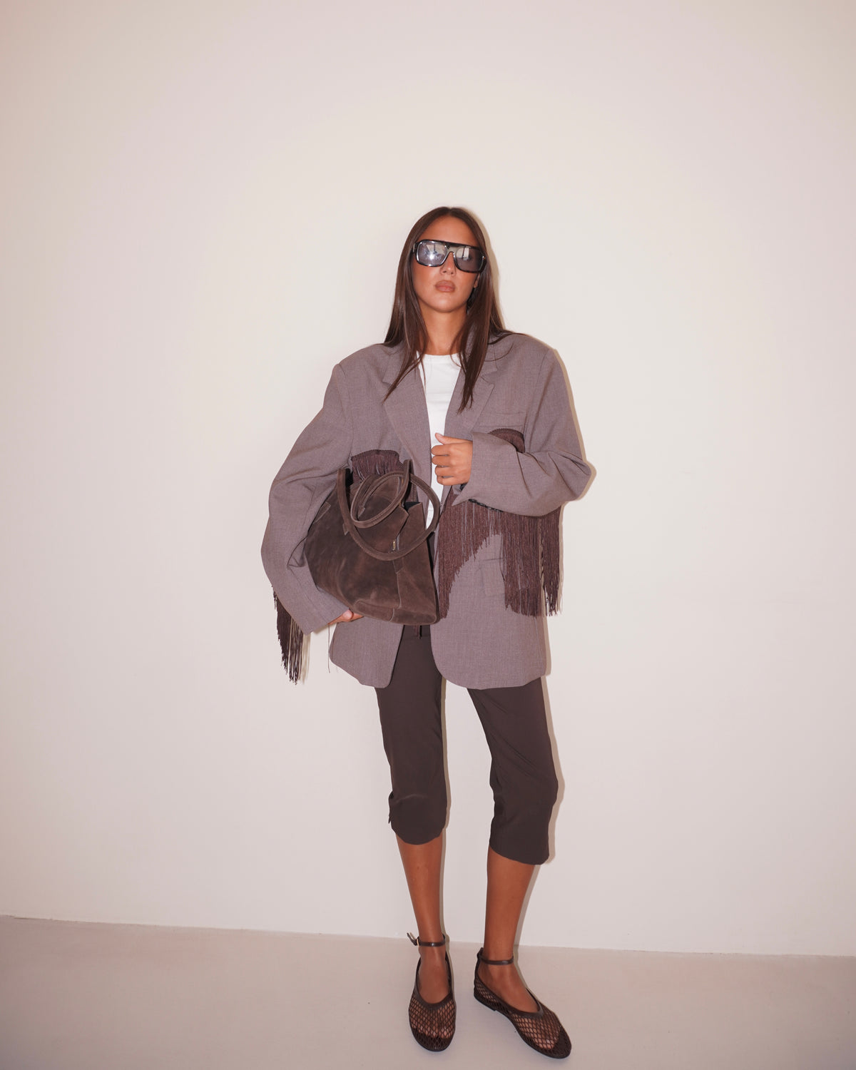 BLAZER OVER CON FRANGE LUMINA
