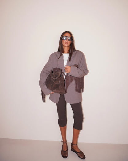 BLAZER OVER CON FRANGE LUMINA