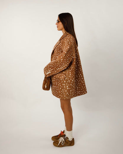 BLAZER OVERSIZE ANIMALIER LUMINA