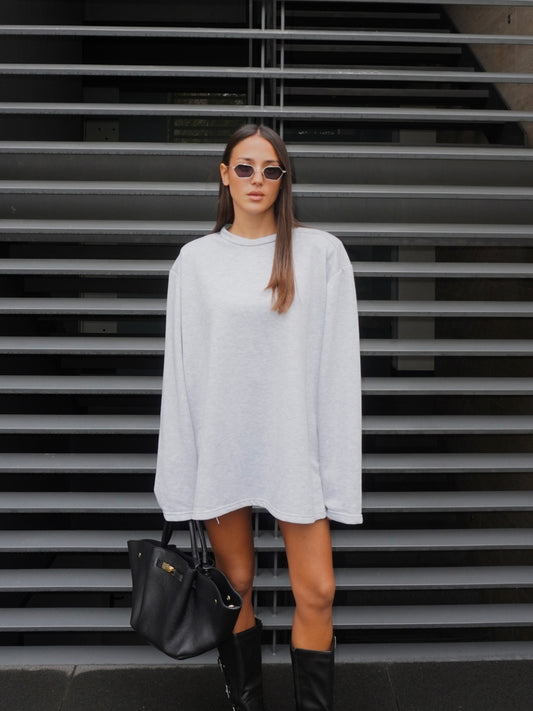 MAXI FELPA CON SPALLINE IMBOTTITE