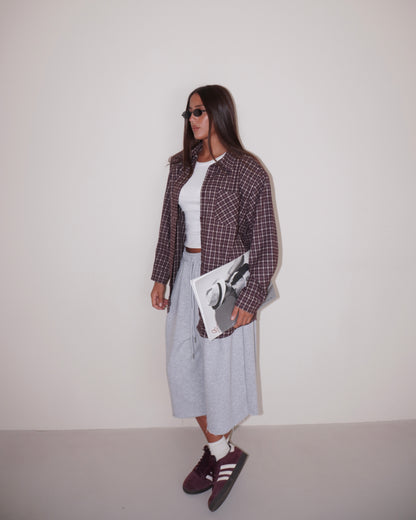 CAMICIA CON SPALLE STRUTTURATE A QUADRI