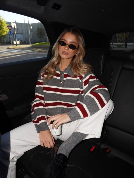 POLO OVERSIZE A RIGHE