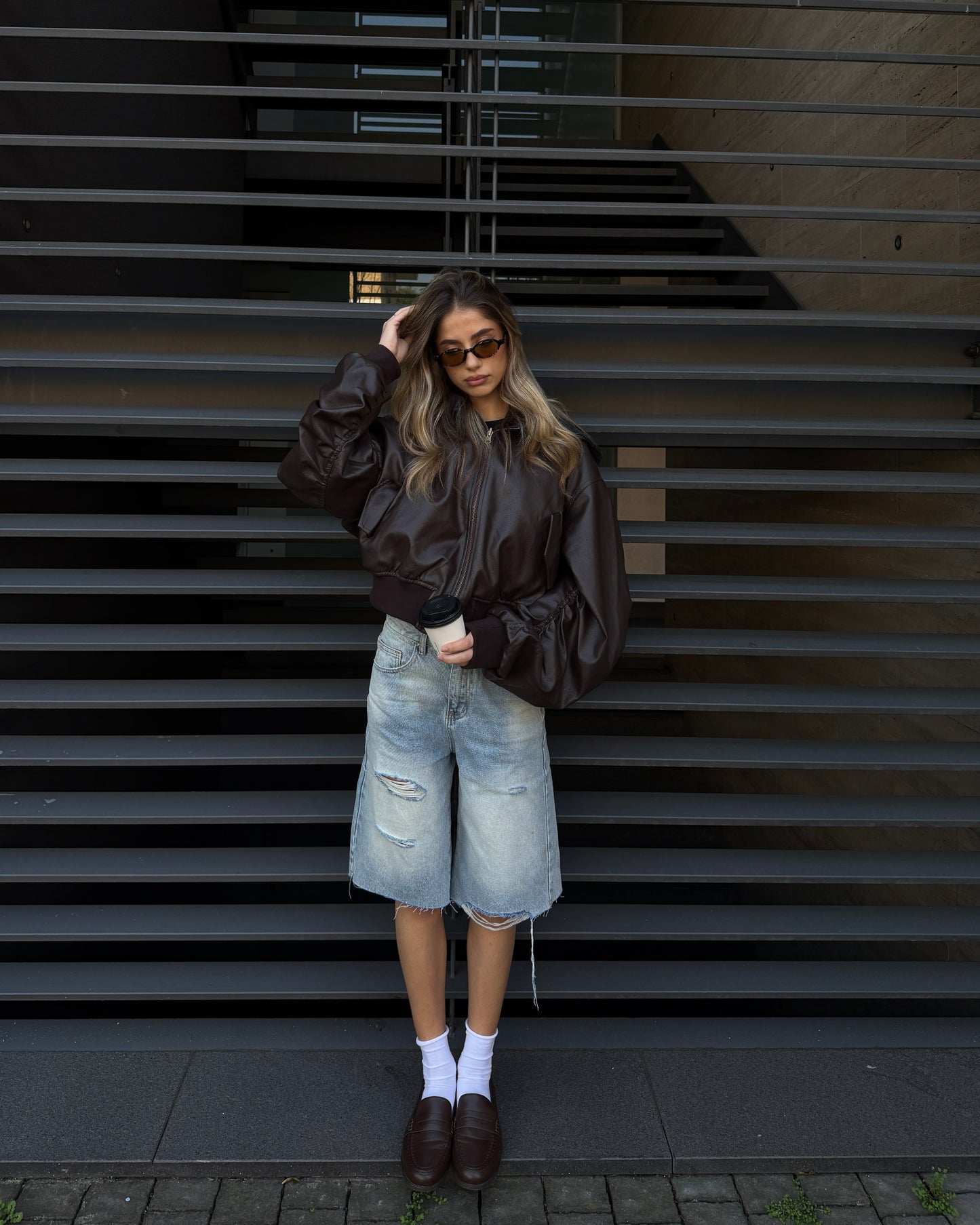 BOMBER IN ECOPELLE DOUBLE FACE