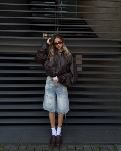 BOMBER IN ECOPELLE DOUBLE FACE